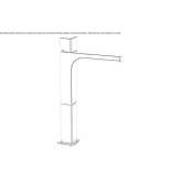 Single-lever countertop washbasin tap Sens