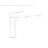 Single-lever countertop washbasin tap without waste Rusko