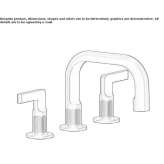 3-hole brass countertop washbasin tap with cork stopper Ballarat