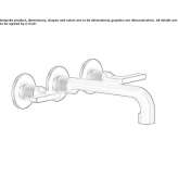 3-hole metal wall-mounted washbasin faucet Ballarat