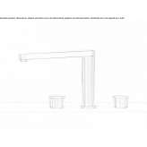 Stainless steel washbasin tap Mapello