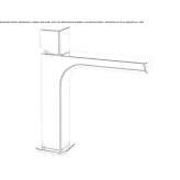 Single-lever countertop washbasin tap Sens