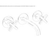 3-hole wall-mounted washbasin tap Mariabe