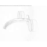3-hole wall-mounted washbasin tap Guama