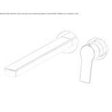 2-hole wall-mounted washbasin tap Hurezani
