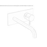 Wall-mounted washbasin tap with plate Marki