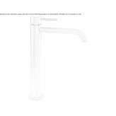 Single-lever countertop washbasin tap made of stainless steel Tekom