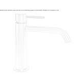 Single-lever countertop washbasin tap made of stainless steel Tekom