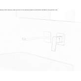 2-otworowa mosiężna bateria umywalkowa do montażu na ścianie z jednym uchwytem Lutz