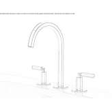 3-hole countertop washbasin tap Palleja