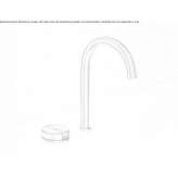 2-hole hydroprogressive washbasin tap with adjustable spout Suruc