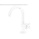 1-hole countertop washbasin tap Mariabe