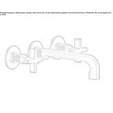 Wall-mounted washbasin tap in chrome-plated brass Ballarat