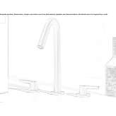 Brass countertop washbasin tap with single rosettes Lassee