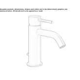 Countertop washbasin tap made of stainless steel with a cork stopper Lubian