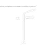 Free-standing washbasin tap made of stainless steel Pliska