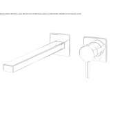 Wall-mounted washbasin tap Nyrsko
