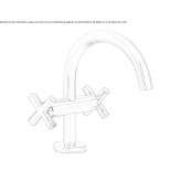 1-hole countertop washbasin tap Mariabe
