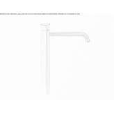 Single-lever washbasin tap made of stainless steel Janos