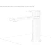 Countertop washbasin tap made of stainless steel Mauer