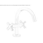 Countertop washbasin tap without waste Mariabe