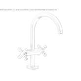 1-hole countertop washbasin tap Mariabe