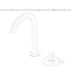 Countertop washbasin tap made of stainless steel with adjustable spout Krokees