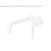 Single-lever wall-mounted washbasin tap with aerator Byram