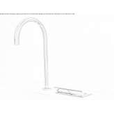 Countertop washbasin tap made of stainless steel Baschi