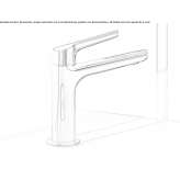 1-hole, brass countertop washbasin faucet Lassee