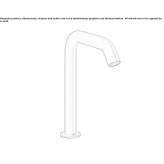 Electronic countertop washbasin faucet made of stainless steel Lubian