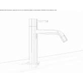 Single-lever brass countertop washbasin tap Castuera