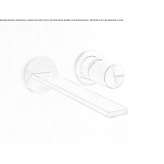 Wall-mounted washbasin tap made of stainless steel Mauer