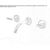 3-hole wall-mounted washbasin tap Bemidji
