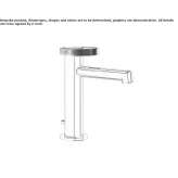 Countertop washbasin tap made of chrome-plated brass with a cork stopper Guayameo