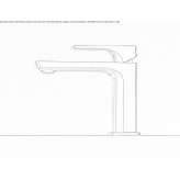 Single-lever brass countertop washbasin tap Susqueda