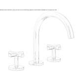 3-hole countertop washbasin tap Mariabe