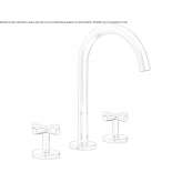3-hole countertop washbasin tap without stopper Mariabe