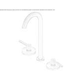 3-hole stainless steel washbasin tap with adjustable spout Krokees