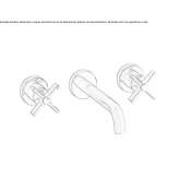 3-hole wall-mounted washbasin tap Narvik
