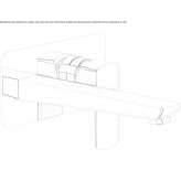 Wall-mounted washbasin tap with flow limiter Escada