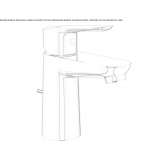 Single-lever countertop washbasin tap Vannes