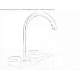 3-hole countertop washbasin tap Guama
