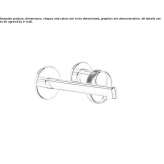 2-hole wall-mounted washbasin tap in chrome-plated brass Guayameo