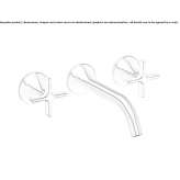 3-hole wall-mounted washbasin tap Niherne