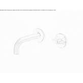 Wall-mounted hydroprogressive washbasin tap made of stainless steel Ovilla