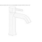 Single-lever countertop washbasin tap made of stainless steel Ksiazki