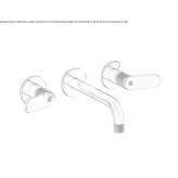 3-otworowa bateria umywalkowa ścienna Itatuba