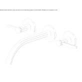 3-hole wall-mounted washbasin tap with aerator Hejnice