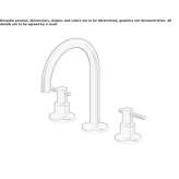 3-hole countertop washbasin tap made of stainless steel Nidzica